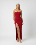 High Slit Tube Maxi Dress