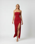 High Slit Tube Maxi Dress