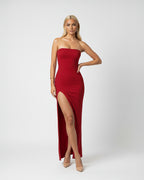 High Slit Tube Maxi Dress