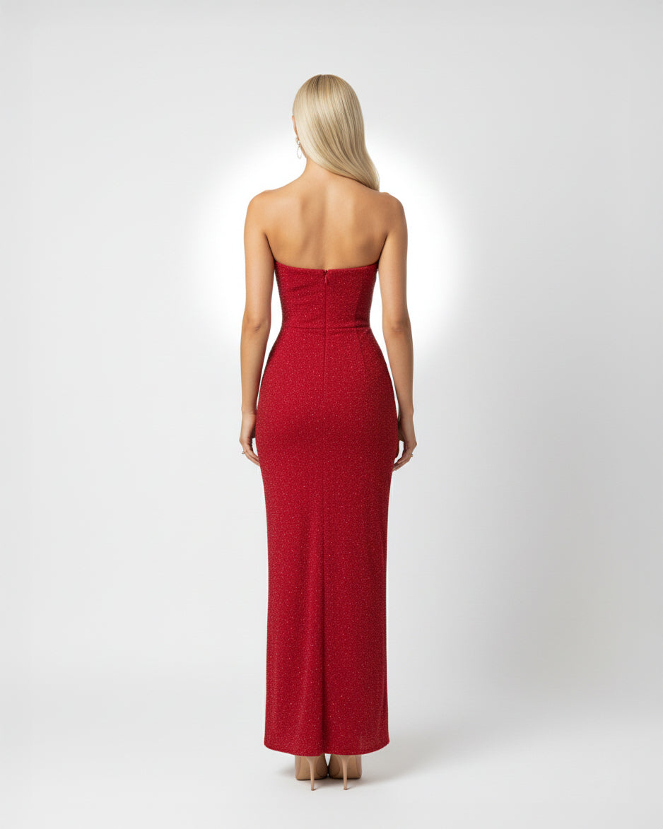 High Slit Tube Maxi Dress