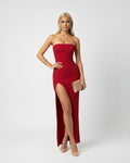 High Slit Tube Maxi Dress