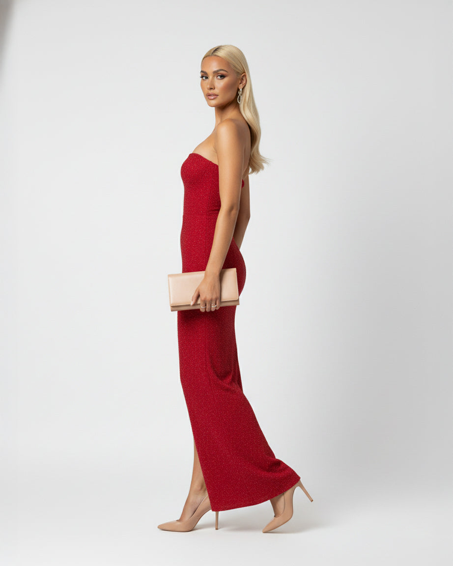 High Slit Tube Maxi Dress