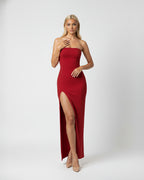 High Slit Tube Maxi Dress