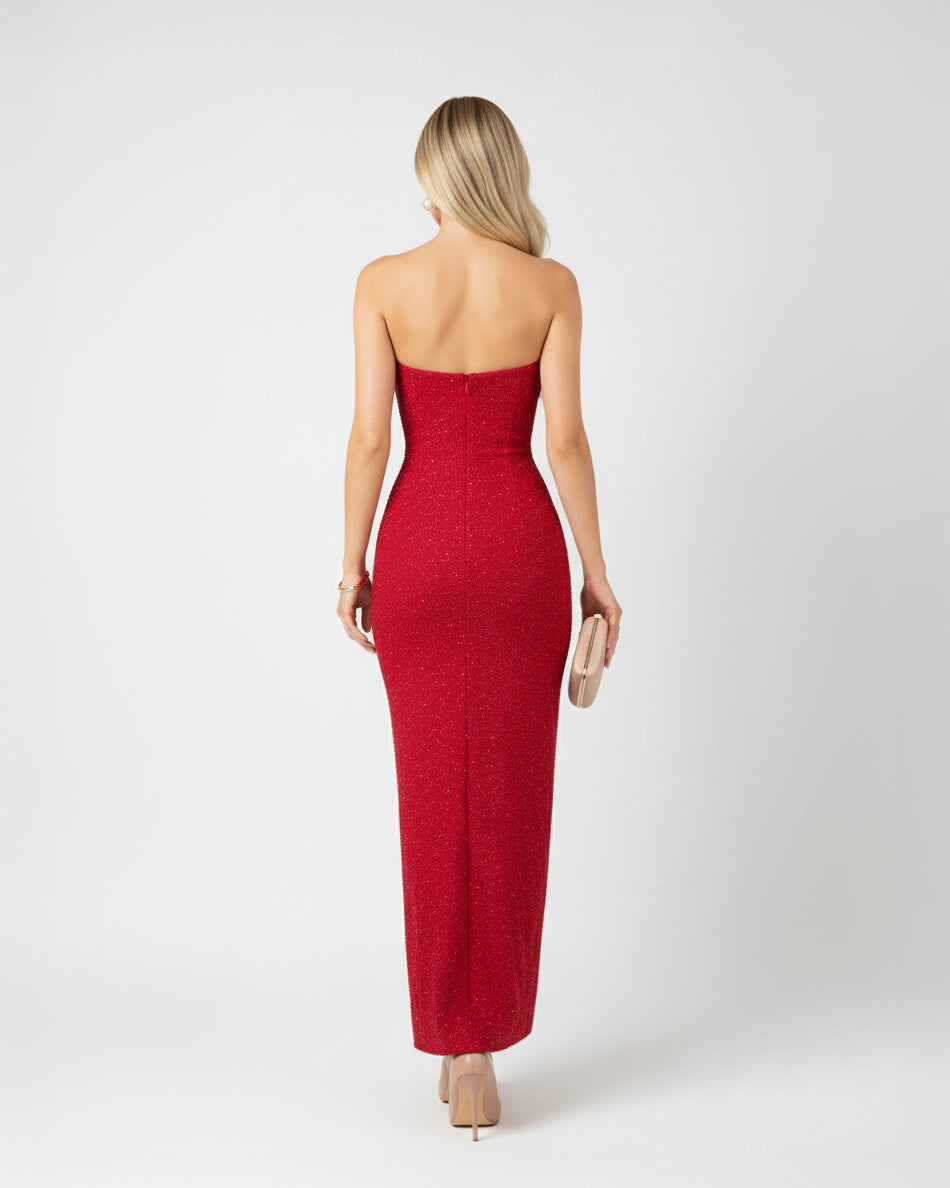 High Slit Tube Maxi Dress