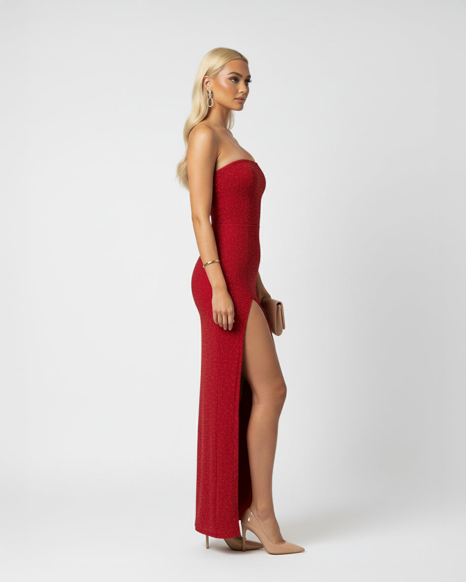 High Slit Tube Maxi Dress