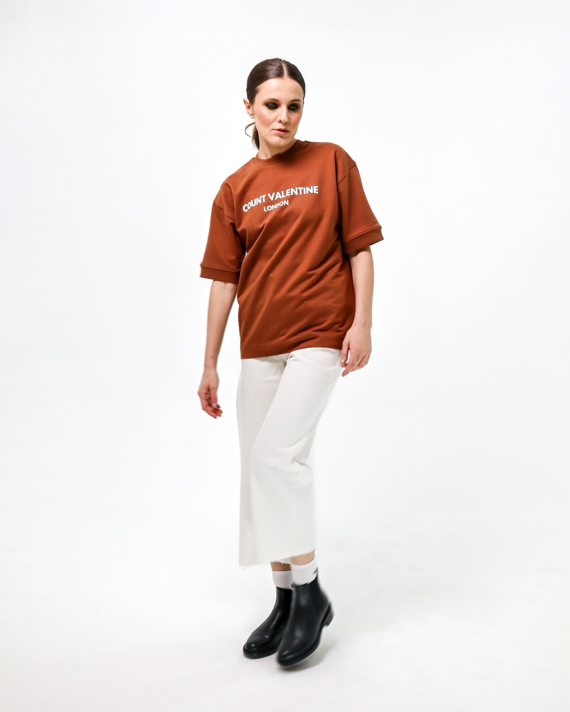 BROWN OVERSIZED T-SHIRT - Count Valentine