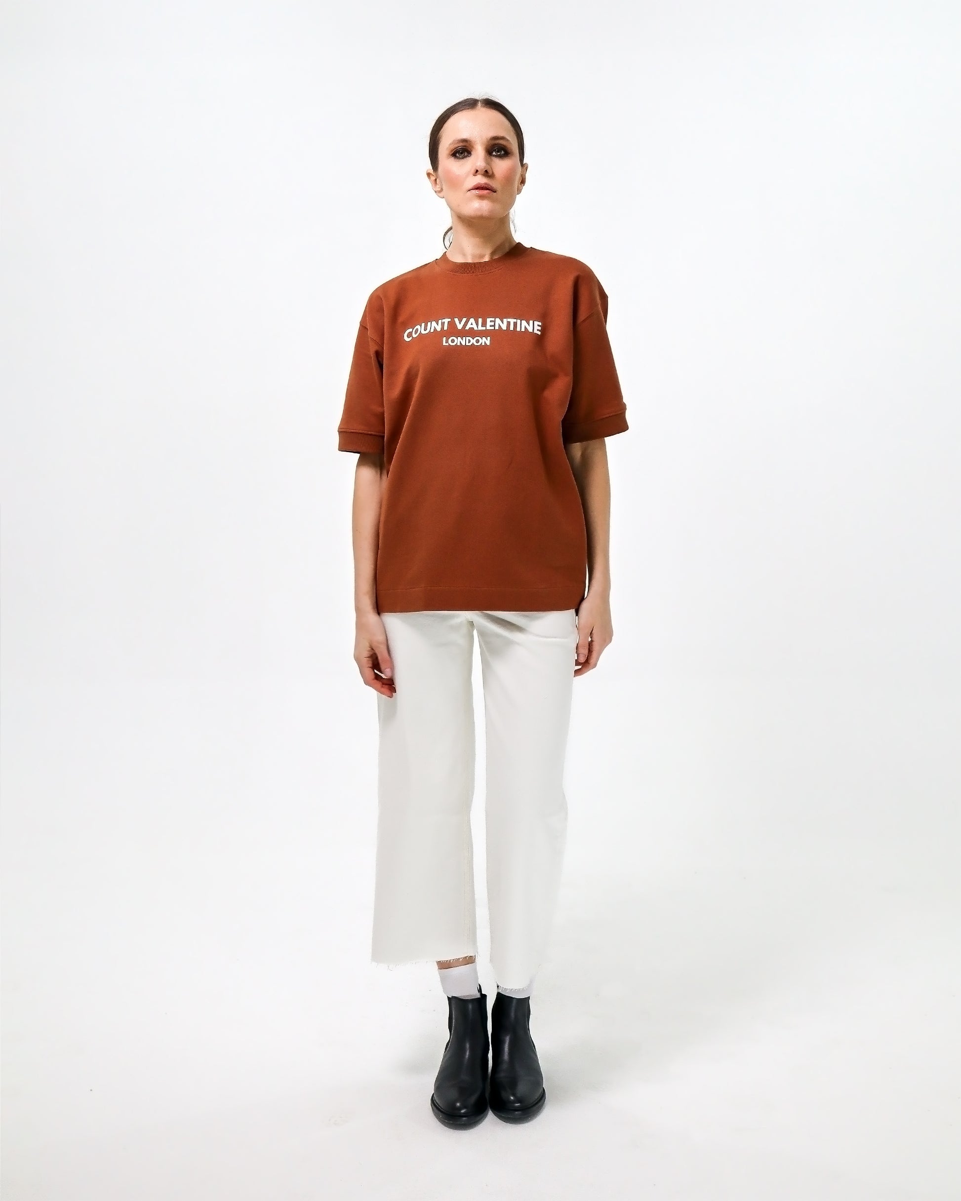 BROWN OVERSIZED T-SHIRT - Count Valentine