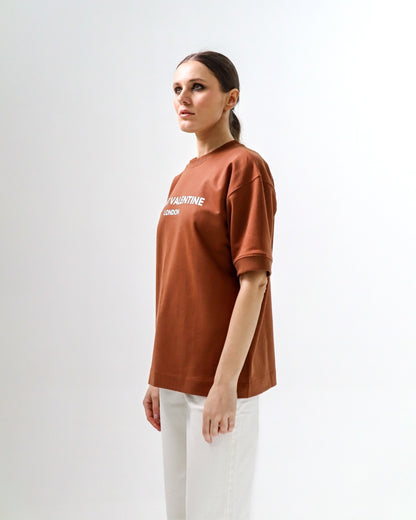 BROWN OVERSIZED T-SHIRT - Count Valentine