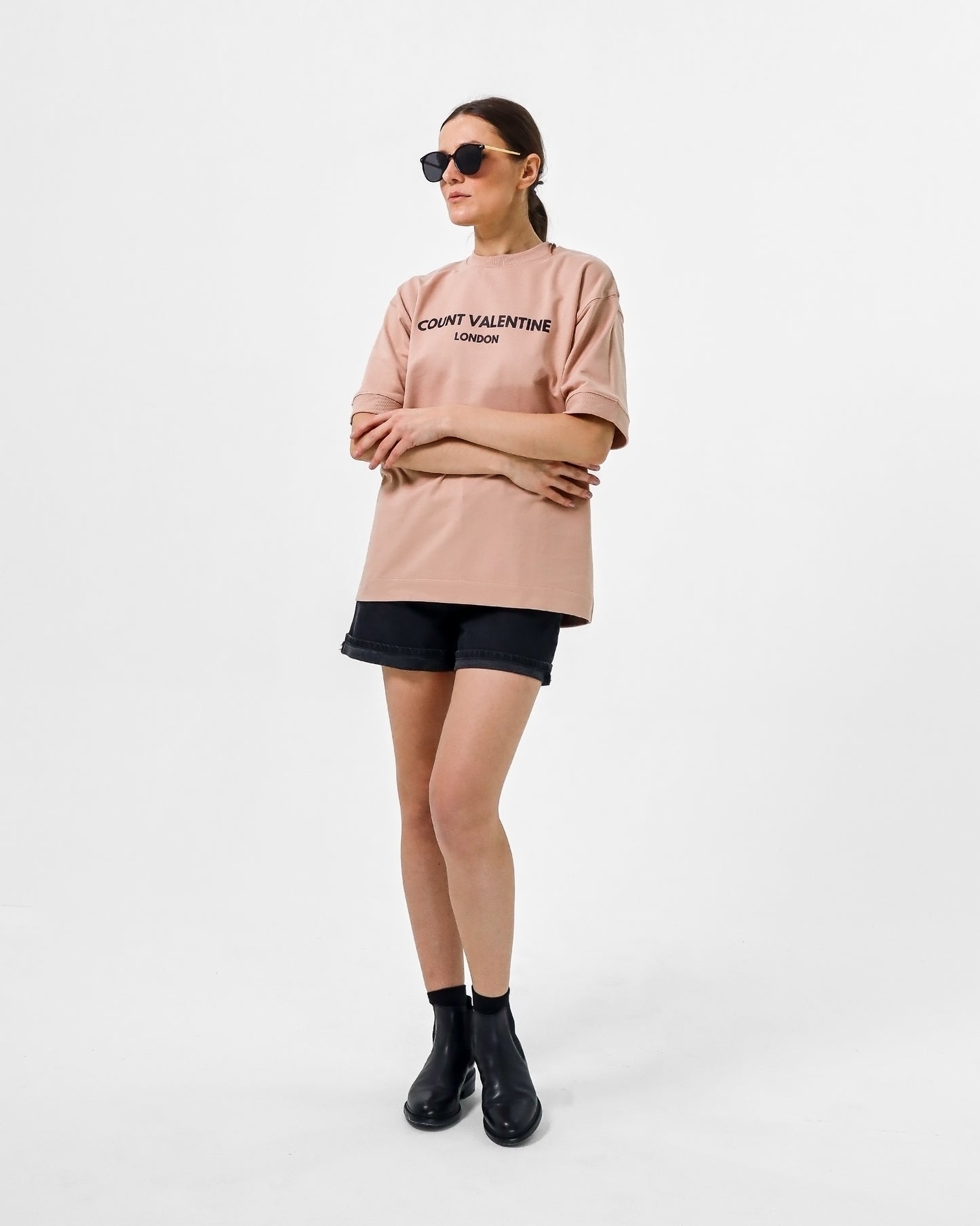 BEIGE OVERSIZED T-SHIRT - Count Valentine