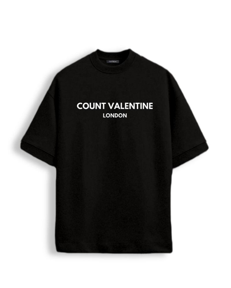 BLACK OVERSIZED T-SHIRT - Count Valentine