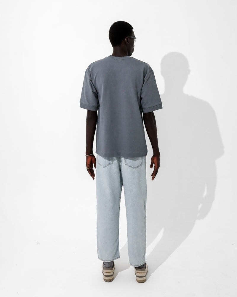 GREY COMFORTABLE OVERSIZED T-SHIRT - Count Valentine