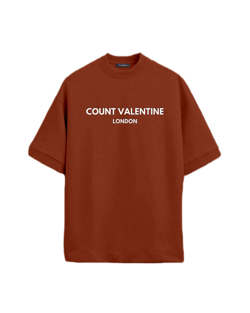 BROWN OVERSIZED T-SHIRT - Count Valentine