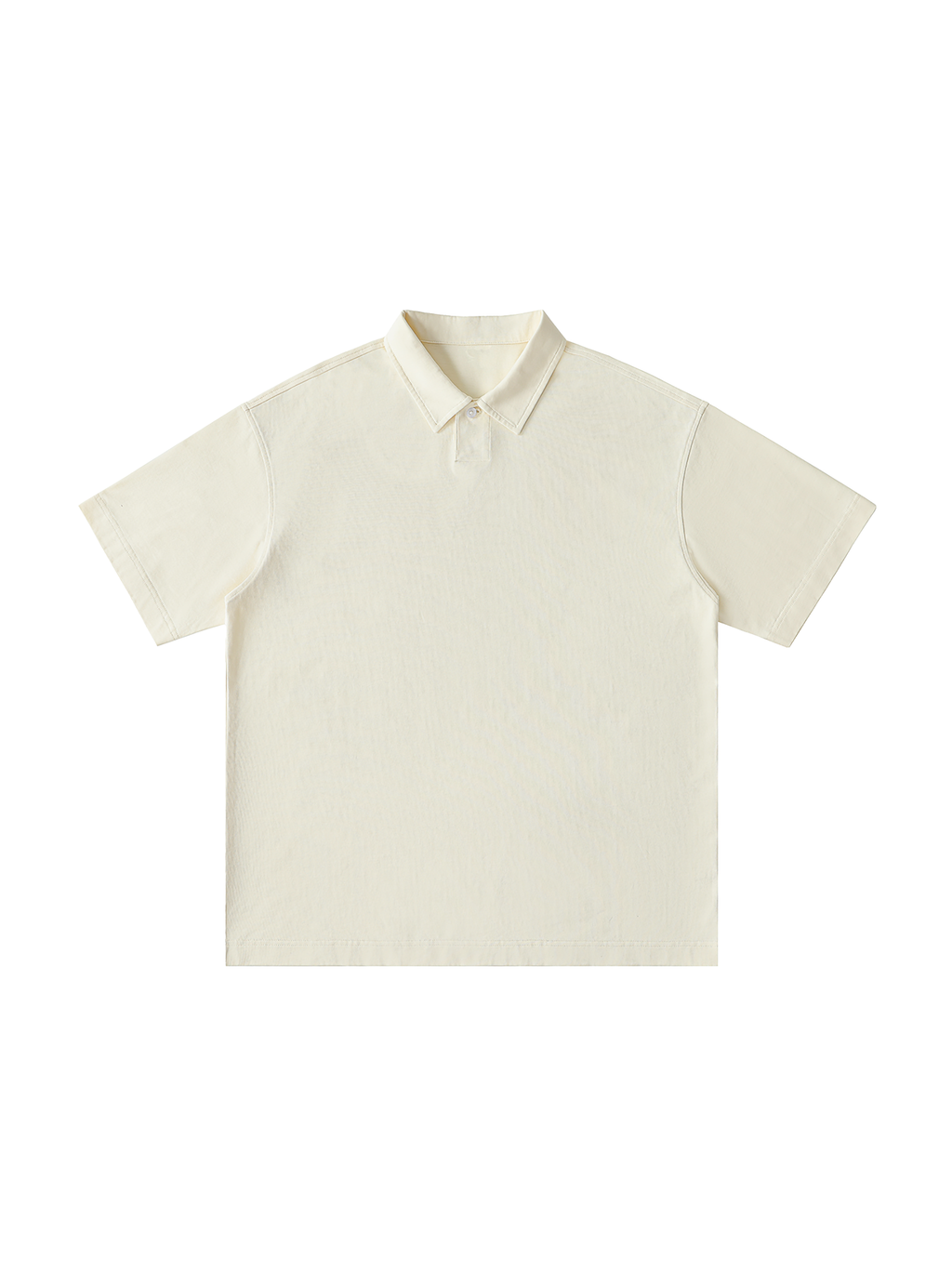 Loose Cotton Short-Sleeve Polo Shirt