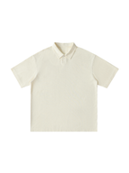 Loose Cotton Short-Sleeve Polo Shirt