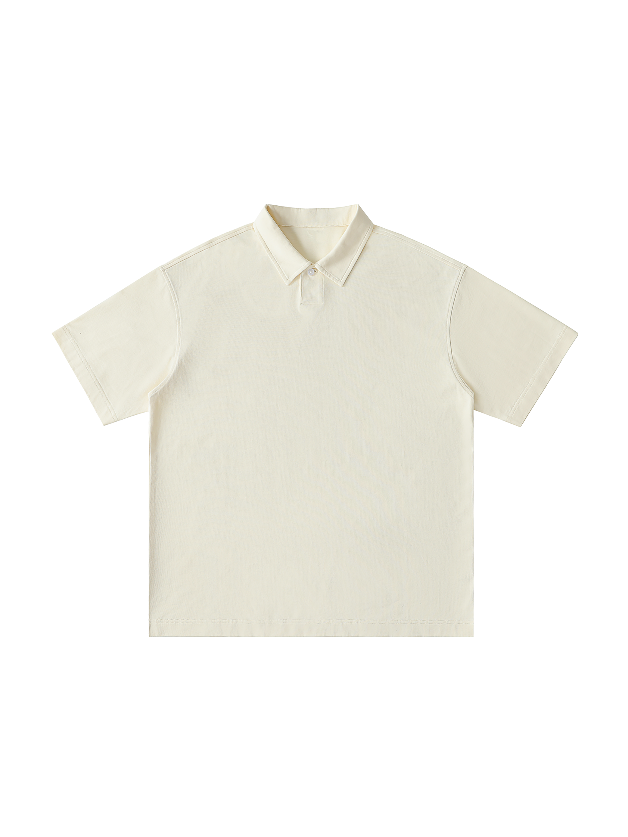 Loose Cotton Short-Sleeve Polo Shirt