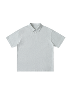 Loose Cotton Short-Sleeve Polo Shirt
