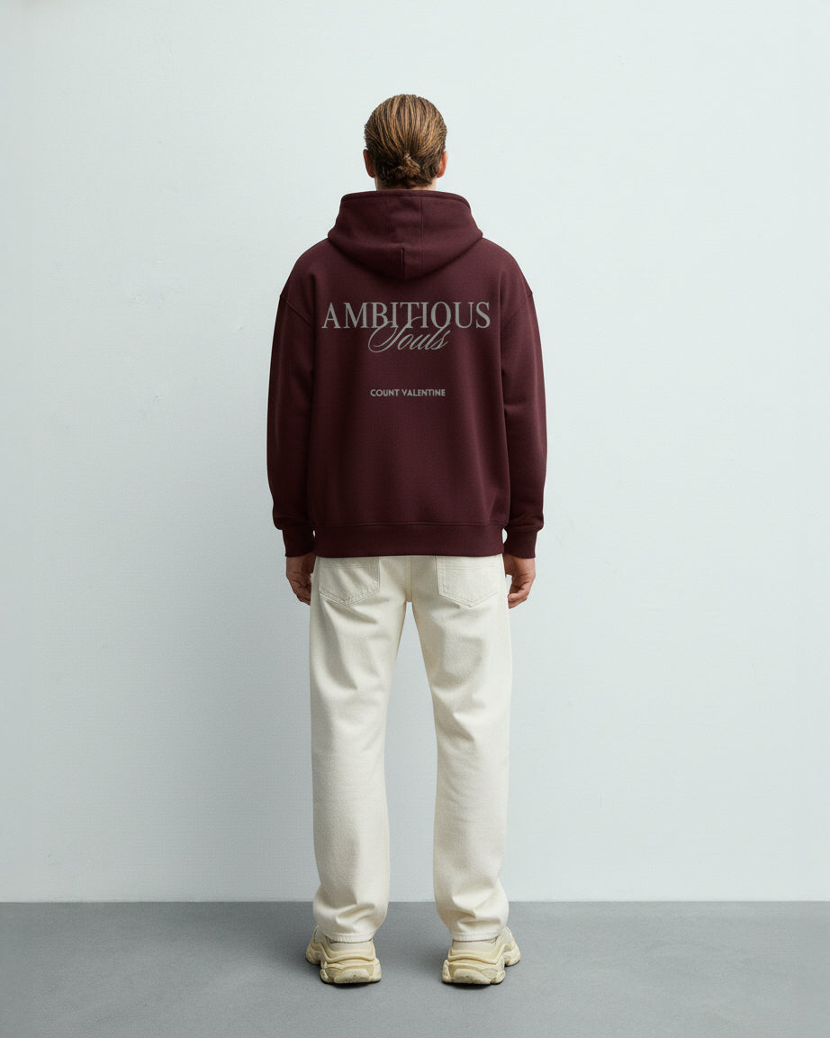 Ambitious Soul Maroon Unisex Oversized Hoodie