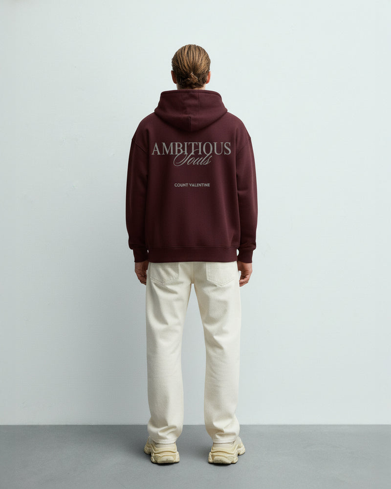 Ambitious Soul Maroon Unisex Oversized Hoodie