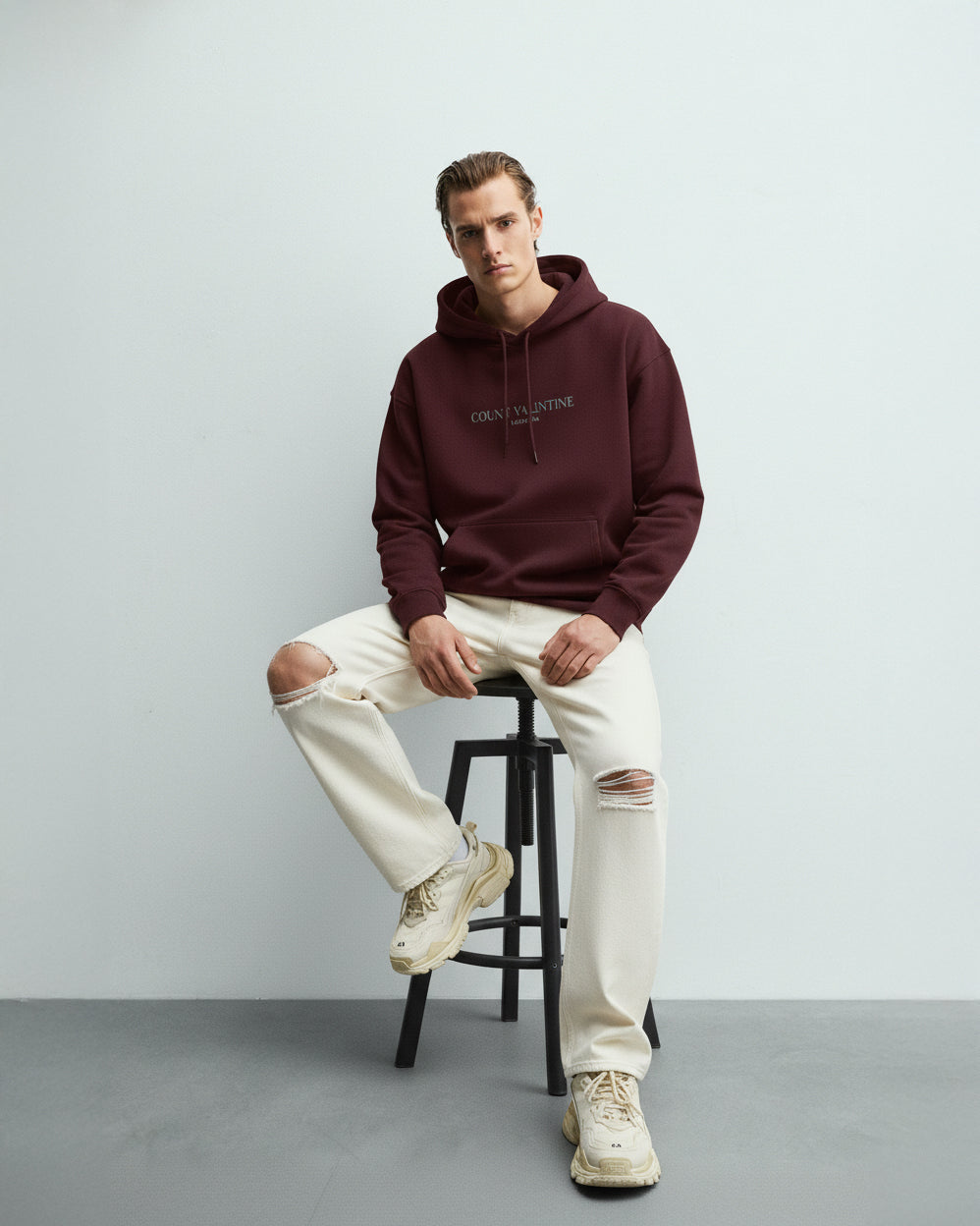 Ambitious Soul Maroon Unisex Oversized Hoodie