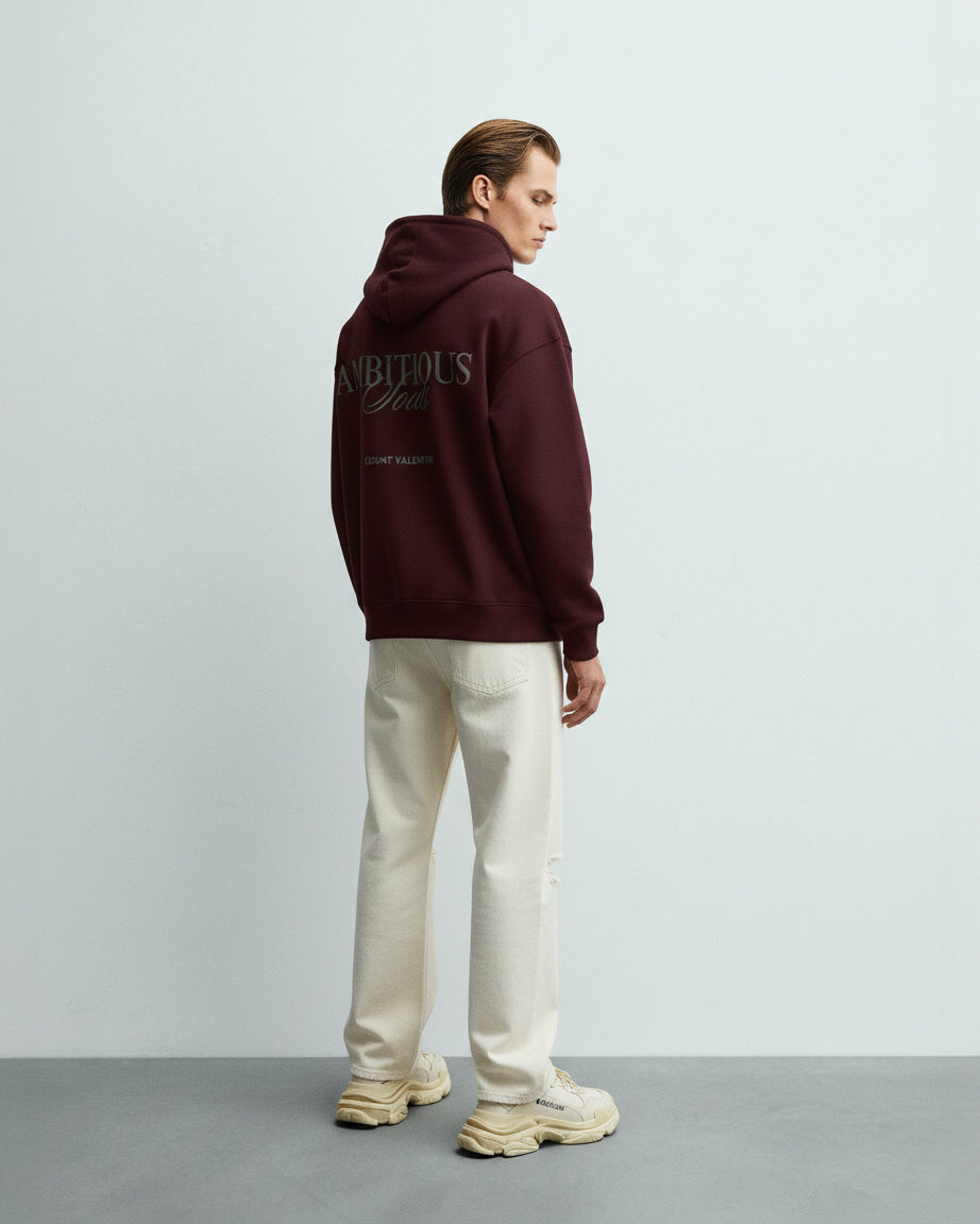 Ambitious Soul Maroon Unisex Oversized Hoodie