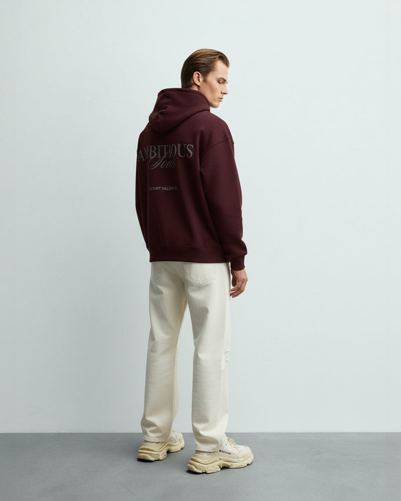 Ambitious Soul Maroon Unisex Oversized Hoodie