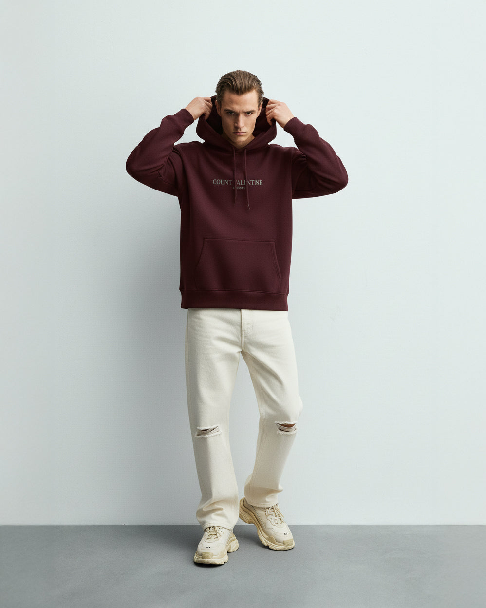 Ambitious Soul Maroon Unisex Oversized Hoodie