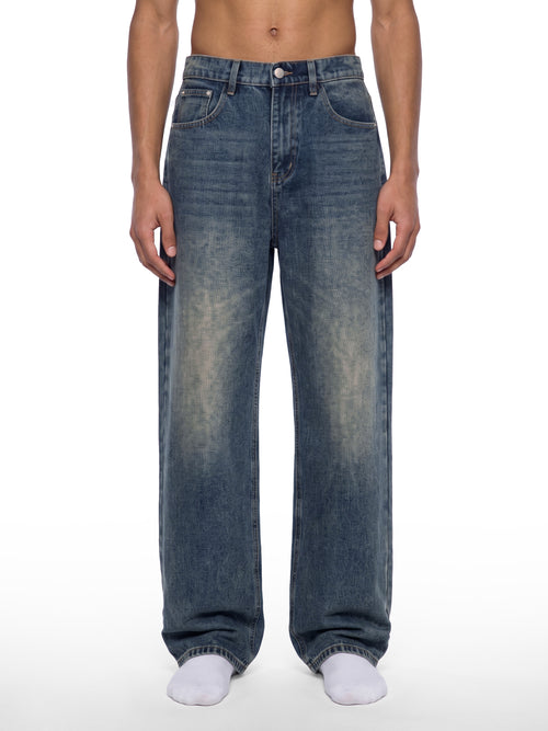 Aged Fade Denim Jeans