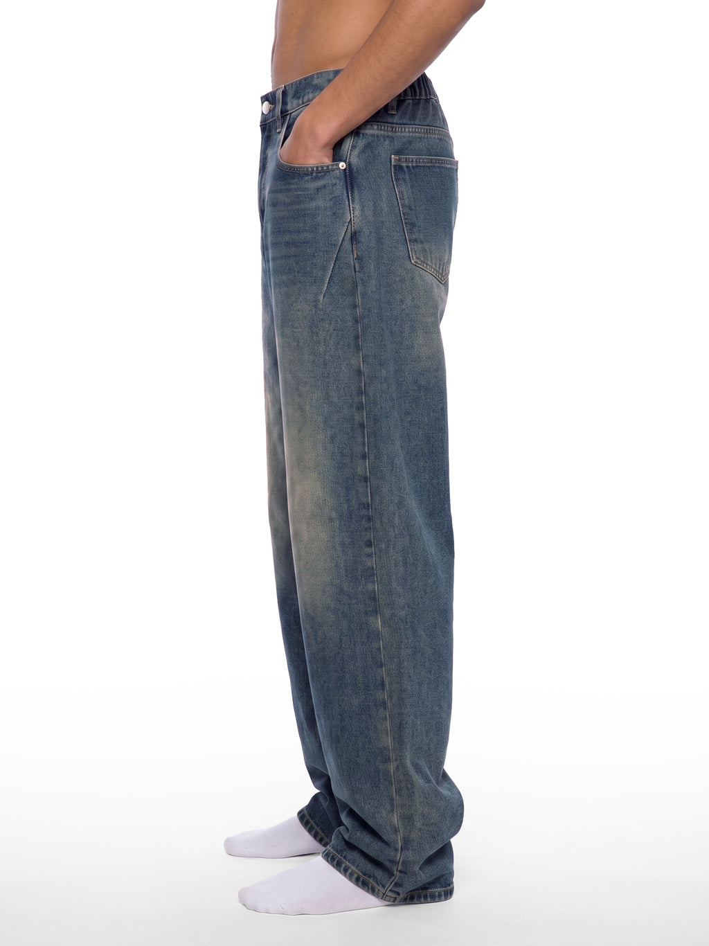 Aged Fade Denim Jeans