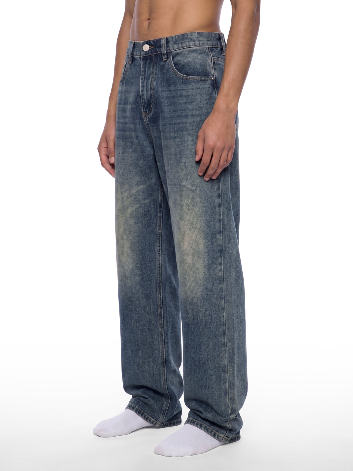 Aged Fade Denim Jeans