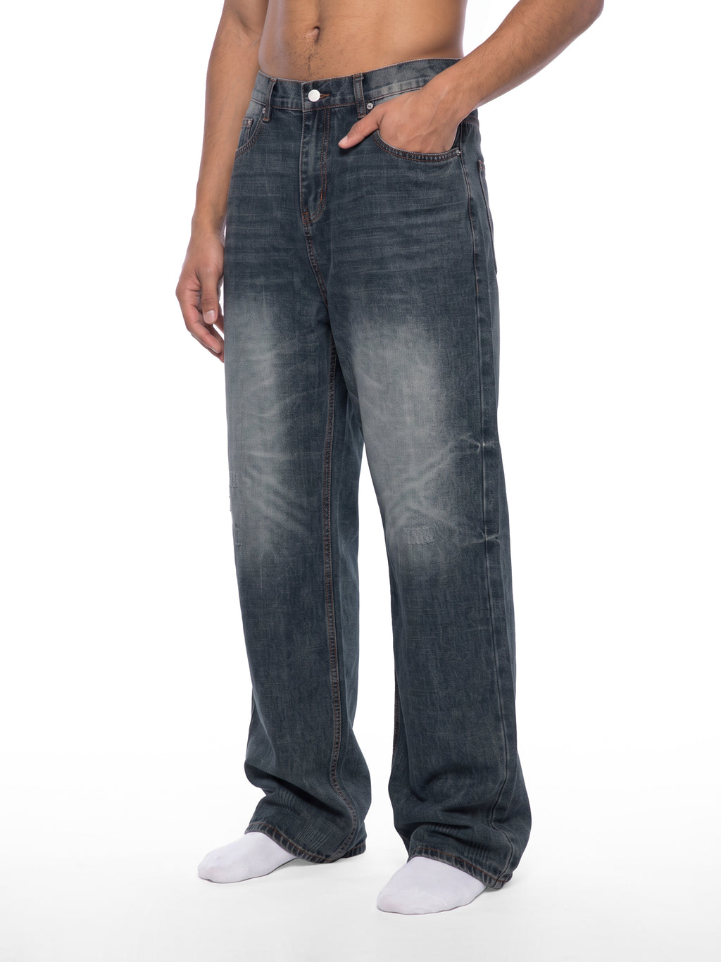 Indigo Fade Denim Jeans