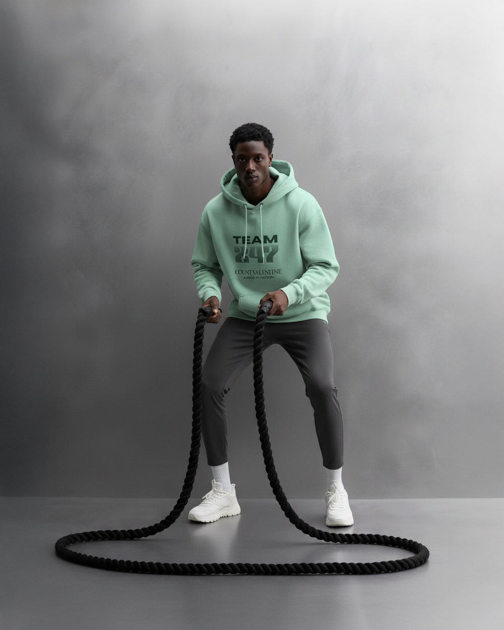 TEAM 247 MINT PERFORMANCE HOODIE