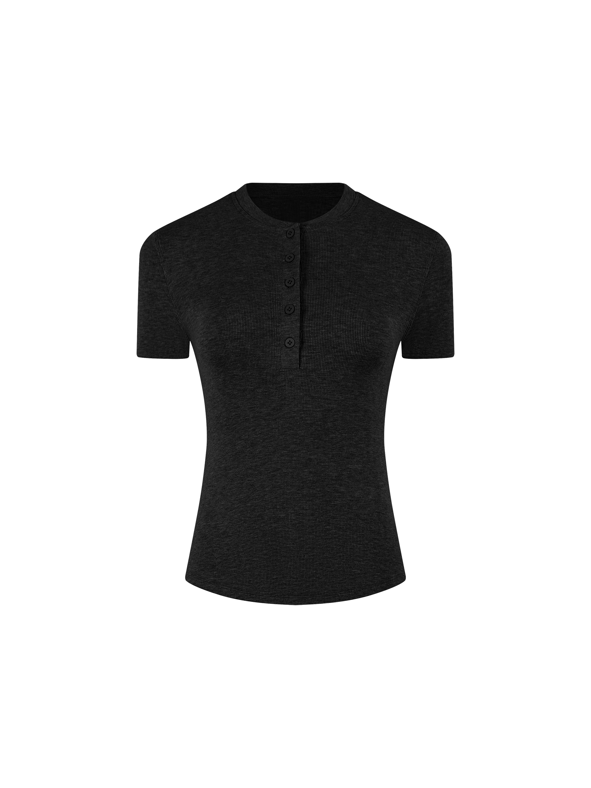 Modal Bodycon Henley Shirt
