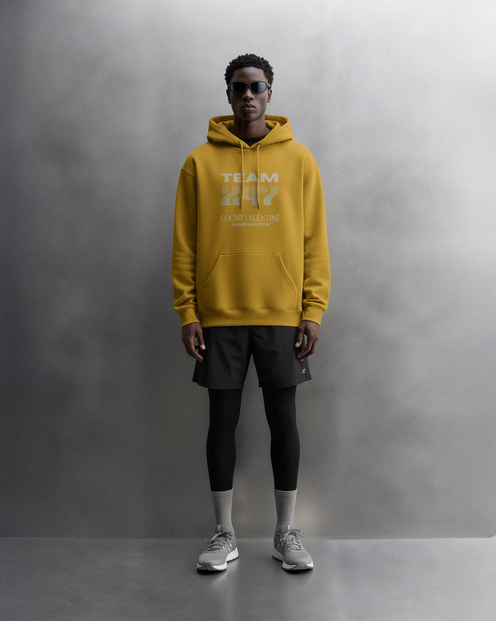 TEAM 247 MUSTARD PERFORMANCE HOODIE