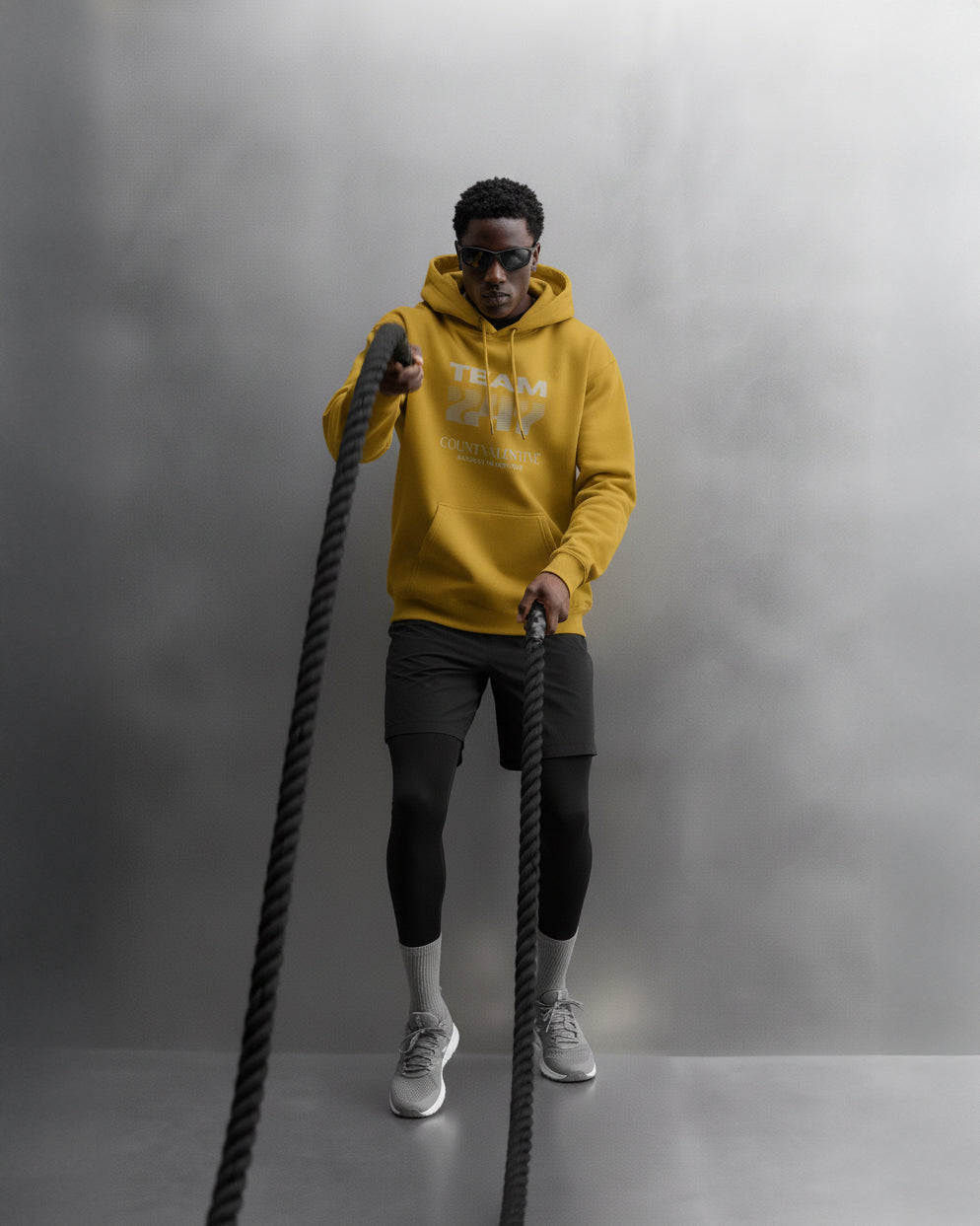 TEAM 247 MUSTARD PERFORMANCE HOODIE