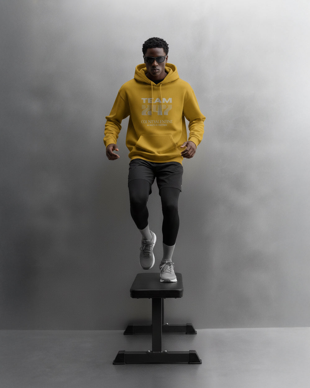 TEAM 247 MUSTARD PERFORMANCE HOODIE