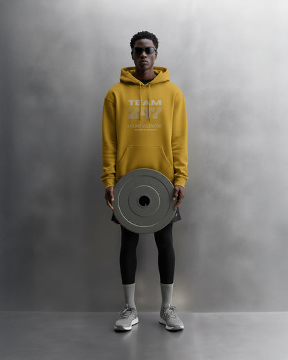 TEAM 247 MUSTARD PERFORMANCE HOODIE
