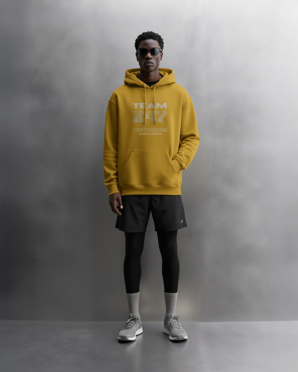 TEAM 247 MUSTARD PERFORMANCE HOODIE