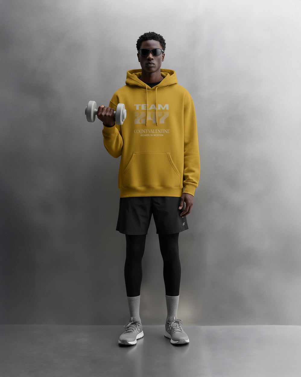 TEAM 247 MUSTARD PERFORMANCE HOODIE