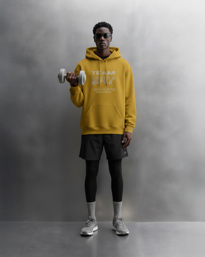 TEAM 247 MUSTARD PERFORMANCE HOODIE
