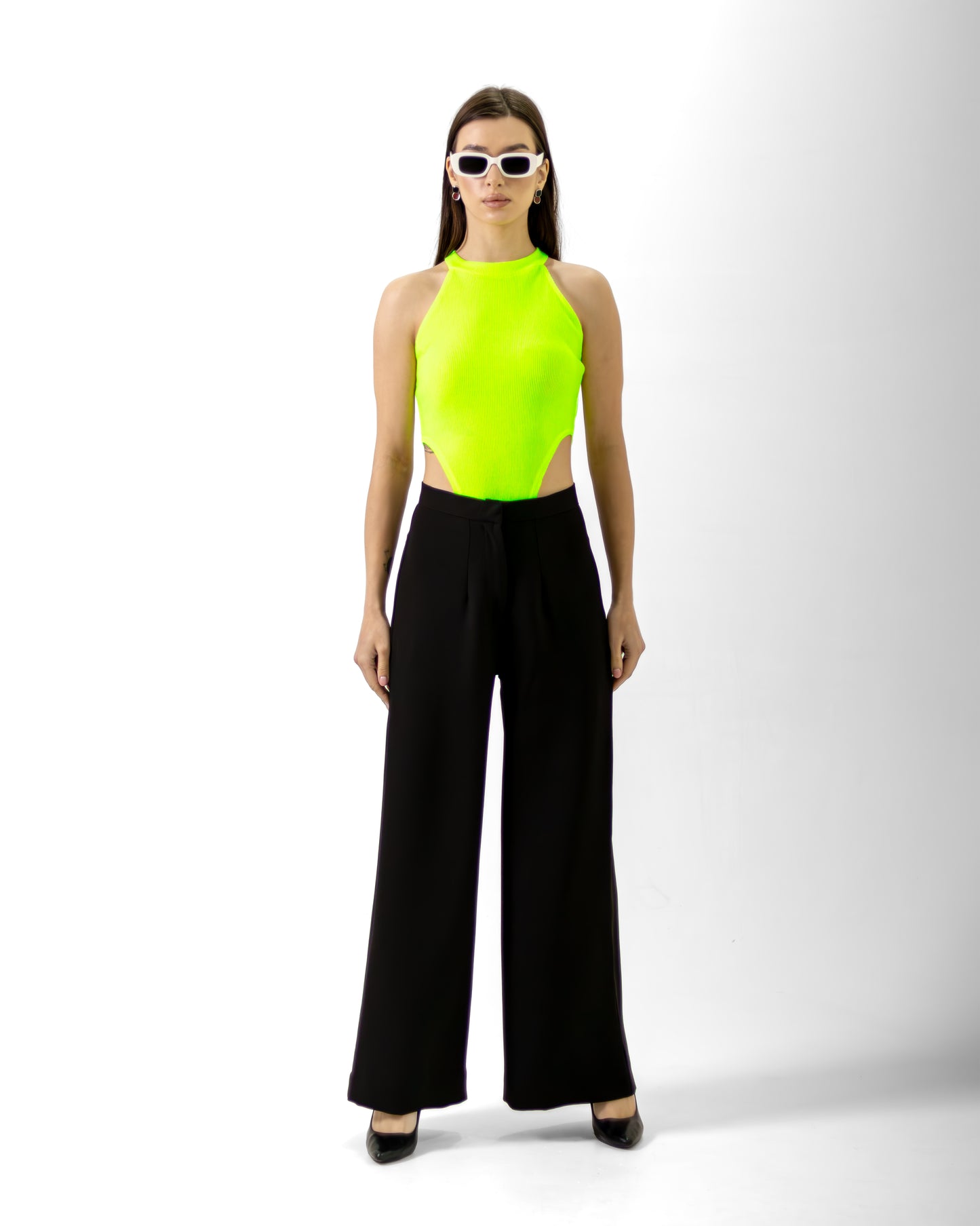 NEON GREEN RIBBED BODYSUIT - Count Valentine