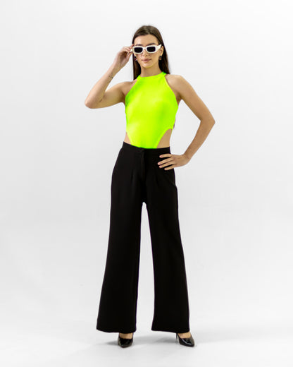 NEON GREEN RIBBED BODYSUIT - Count Valentine