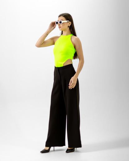 NEON GREEN RIBBED BODYSUIT - Count Valentine