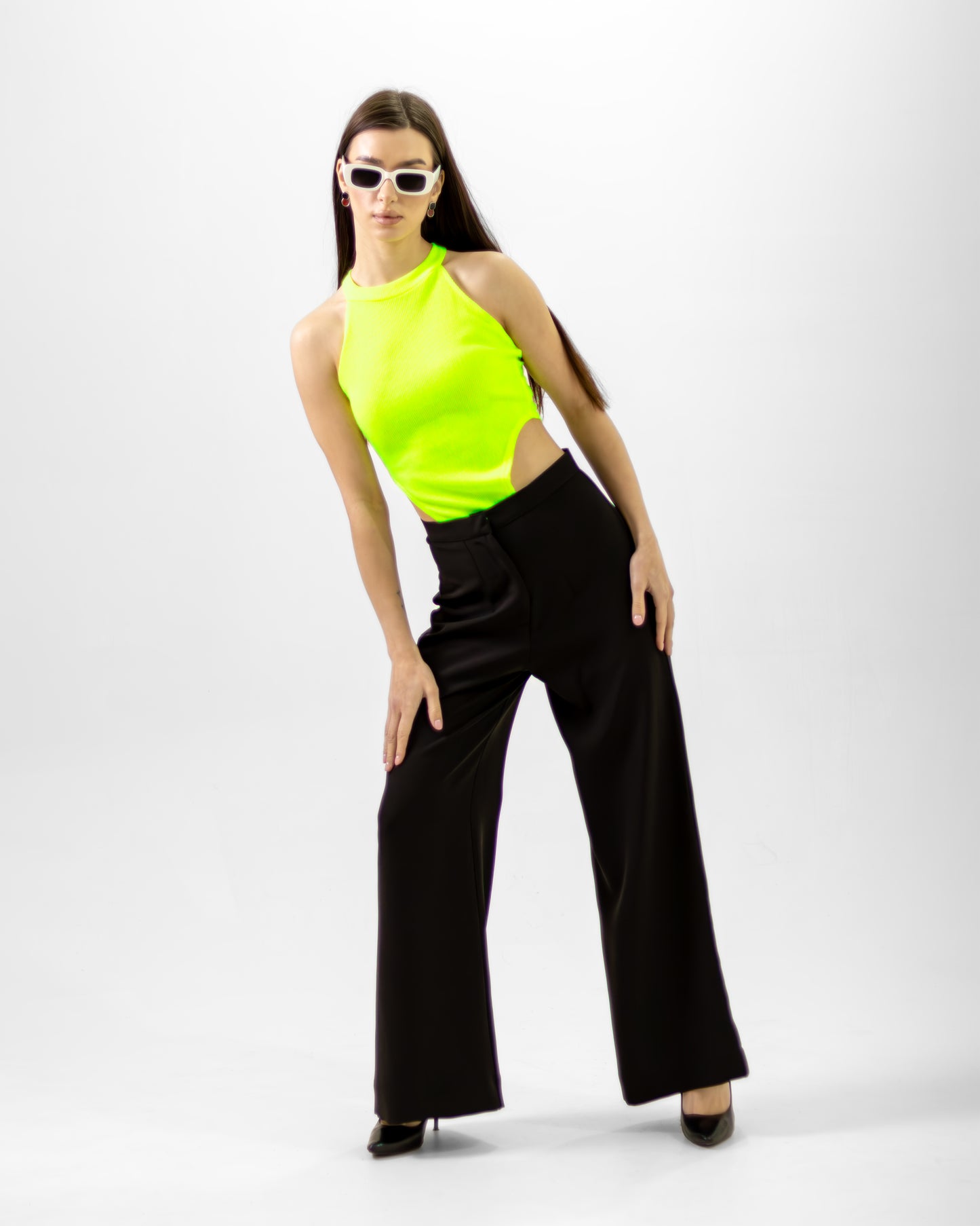 NEON GREEN RIBBED BODYSUIT - Count Valentine