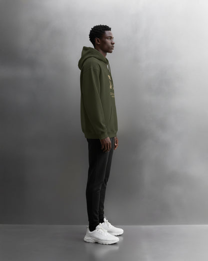 TEAM 247 OLIVE GREEN PERFORMANCE HOODIE