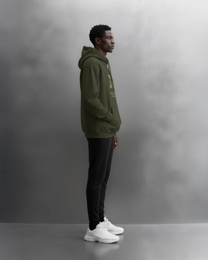 TEAM 247 OLIVE GREEN PERFORMANCE HOODIE