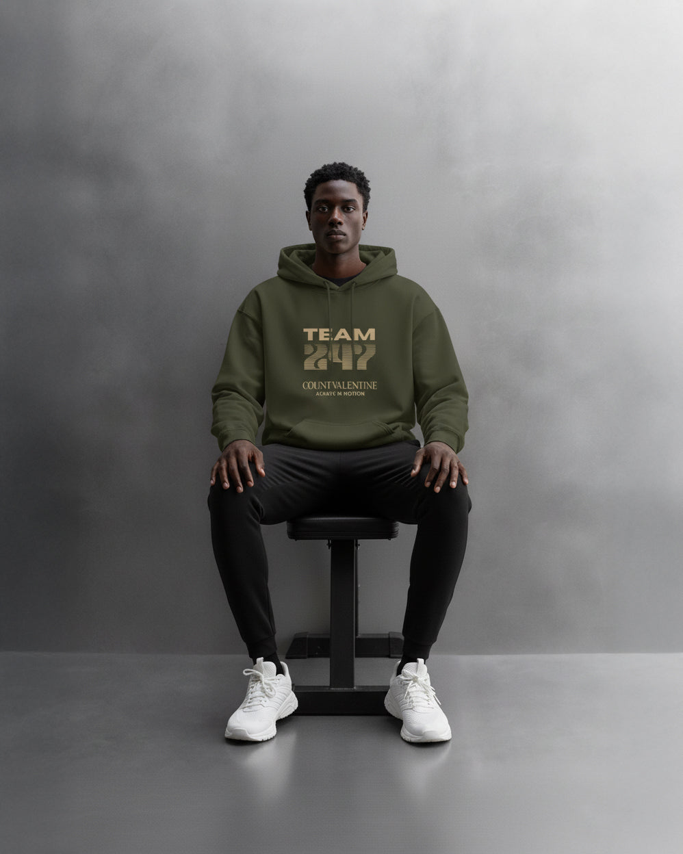 TEAM 247 OLIVE GREEN PERFORMANCE HOODIE