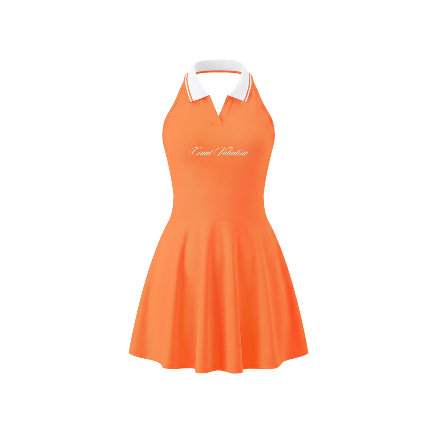 Women's Collared Halter A-Line Tennis Dress