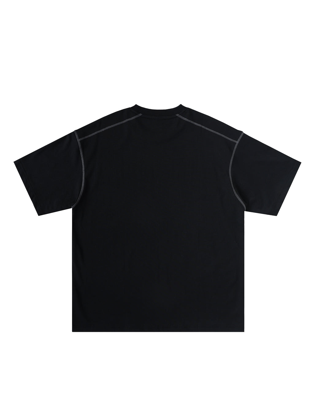 Oversized Contrast-Stitched Cotton Tee
