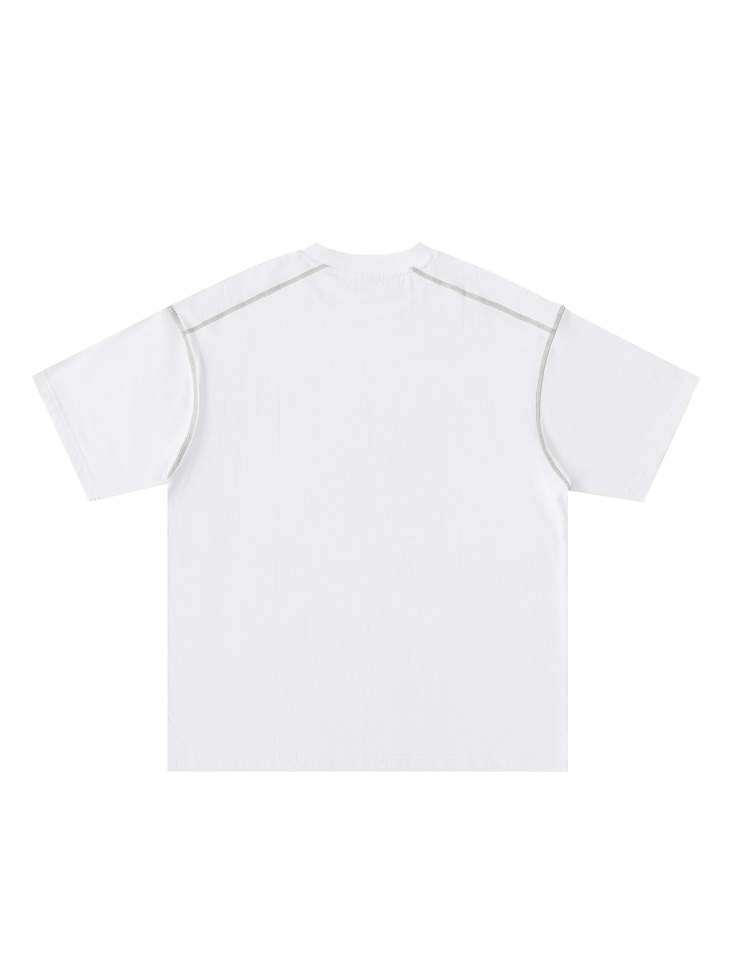 Oversized Contrast-Stitched Cotton Tee
