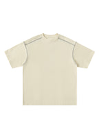Oversized Contrast-Stitched Cotton Tee